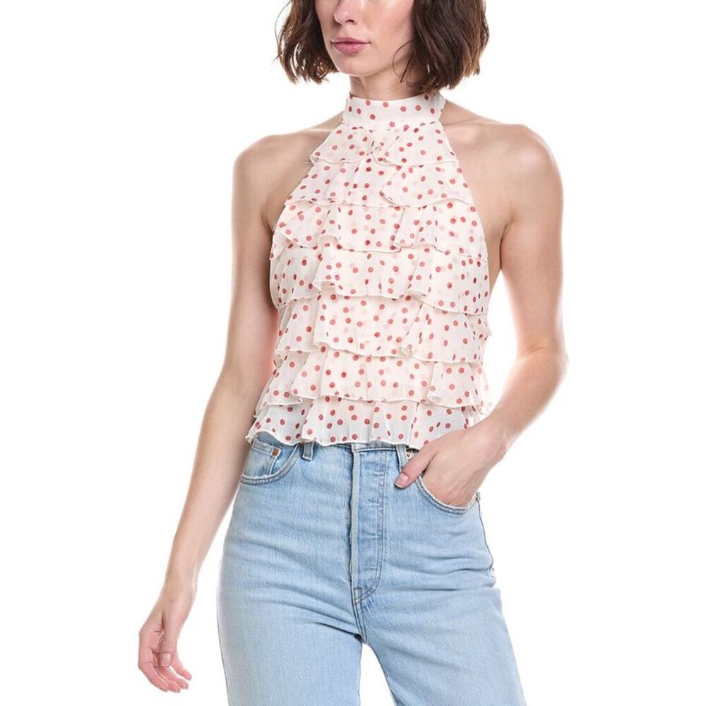 To My Lovers Womens Printed Mesh Top, Red